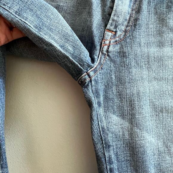 7 For All Mankind Cropped Flared Women's Size 25x23 Mid Rise Jeans Medium Wash - Picture 4 of 8